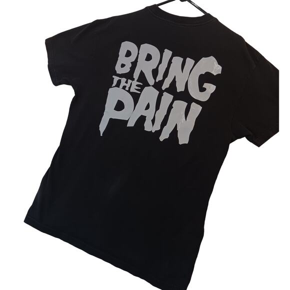 Famous Stars & Straps Tee L Black Bring The Pain Front Back - Picture 1 of 16
